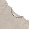 Hope & Henry Girls' Short Sleeve Pleated Sweater Dress, Light Taupe Heather, 6-12 Months - 2 of 4