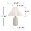 360 Lighting Demi 17 3/4" High Marbleized Beige Metal Accent Table Lamp - 4 of 4