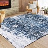 Area Rug Oriental Vintage Distressed Rug for Living Room Bedroom - 3 of 4