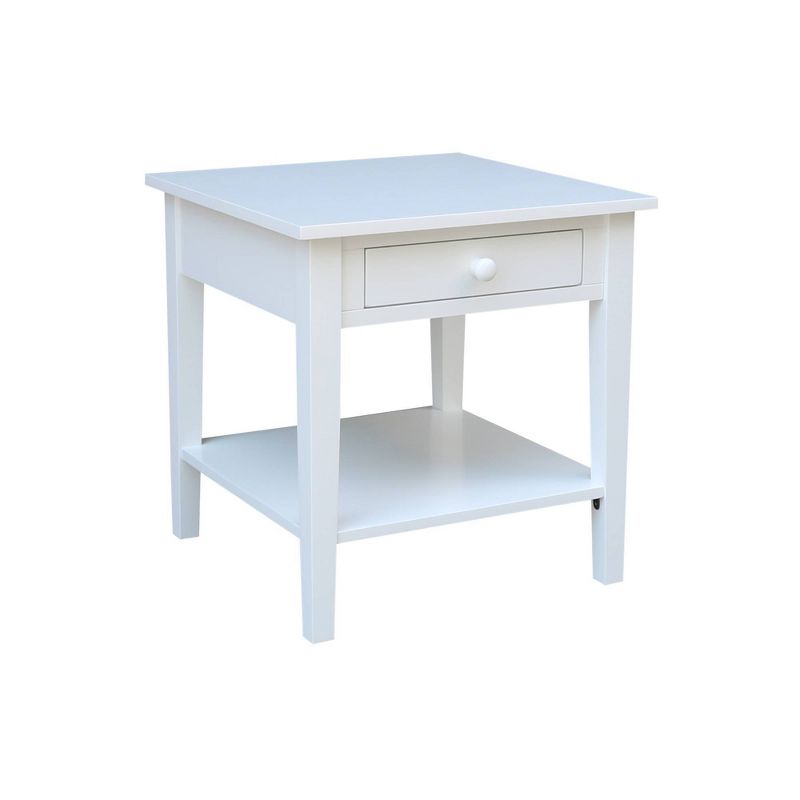 Spencer End Table White - International Concepts, 1 of 12