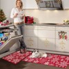Christmas Snow Rug Set Indoor Machine Washable Rug Set 17x29In+17x47In Floor Cover for Living Room Bathroom Kitchen - 4 of 4