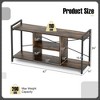 Costway 3-tier TV Stand for 55" TVs with 4 Open Shelves Heavy-duty Metal Frame for Bedroom - 3 of 4