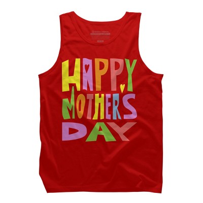 Men's Design By Humans Happy Mother's Day Colorful Text By Yunta Tank Top