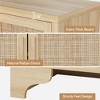 4-Door Sideboard Buffet Cabinet, Natural Rattan Credenza Storage Cabinet, Boho Entryway Console Table, Coffee Bar Station for Dining Room - 4 of 4