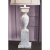 Signature Design by Ashley Madsbrook Polyresing Table Lamp, Antique White Turned Base, 34" Height, Drum Bell Shade - 3 of 4