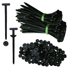 Itopfox 100PCS Heavy Duty Nylon Universal Cable Tie Buckles with Pin & Button Design for Car Repair, Engine Guards, Fenders, Trunk Linings & More - 1 of 4