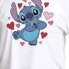 Women's - Lilo and Stitch - Heart Eyes Cropped Graphic T-Shirt - 2 of 4