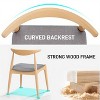 KWPZQEB Wooden Dining Chairs Set of 2, Modern Fabric Upholstered Chairs with Ergonomic Backrest, Farmhouse Dining Chairs for Dining Room, Living Room - 4 of 4