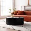 NicBex Modern 35.43" Round Coffee Table with Relief Design for Living Room and Office - 2 of 4