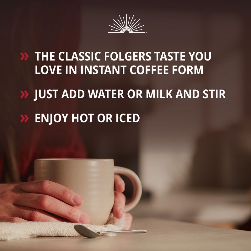 Folgers Classic Medium Roast Instant Coffee - 8oz, 4 of 18