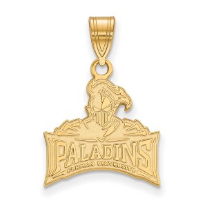 Black Bow Jewelry 14k Yellow Gold Furman Paladins NCAA Medium Pendant - 1 of 3