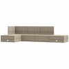 vidaXL 5 Piece Patio Lounge Set with Cushions Gray Poly Rattan - 3 of 4