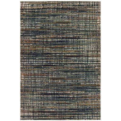 Oriental Weavers Bowen 1332H Black/ Navy Indoor Area Rug - 6'7" x 9'6"