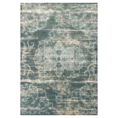 Slate Medallion Pressed/Molded Area Rug 3'3"x4'7" - KAS Rugs