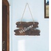 HomeRoots 6" X 12" Brown Welcome Wood Wall Decor - 2 of 4