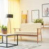 Costway Modern Fabric Loveseat Sofa Couch Upholstered 2-Seat Wood Armchair - 2 of 4