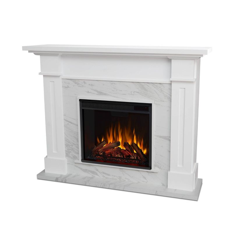 Real Flame Kipling Indoor Electric Fireplace White Marble, 1 of 20