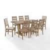 9pc Joanna Dining Set with 6 Ladder Back Chairs and 2 Upholstered Back Chairs Rustic Brown - Crosley - 2 of 4