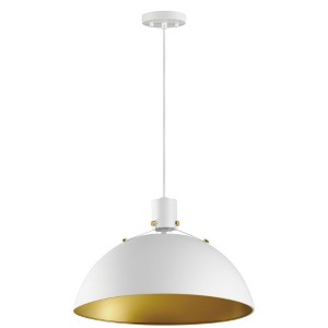 Maxim Lighting Dawn 1 - Light Pendant in  White/Satin Brass - 1 of 4