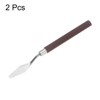 Unique Bargains Stainless Steel Wood Handle Flexible Polished Palette Knife 2 Pcs - 3 of 4