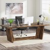Tribesigns 70.87-Inch Executive Computer Desk with Solid Wooden Pedestal - 2 of 4