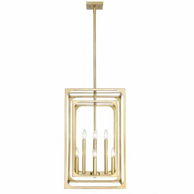 Easton 8-Light Brass Candle Chandelier