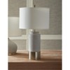 Plum & Post 27.75" Scully Cylinder Modern 60W Natural Concrete Brass & Antique Bronze Office Desk End Table Lamp - 4 of 4