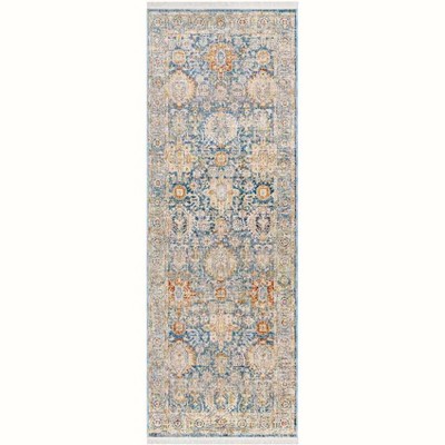 Mark & Day Basehor 2'10" x 8' Runner Woven Indoor Area Rugs Denim