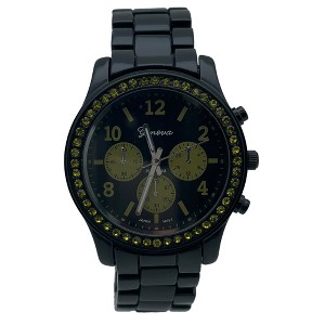 Olivia Pratt Black with Accent Rhinestones Women Watch - 1 of 3
