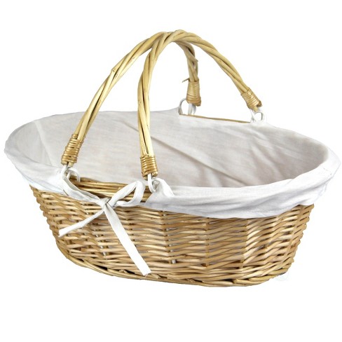 Vintiquewise Vintiquewise(tm Qi003055 Oval Willow Basket With Double ...