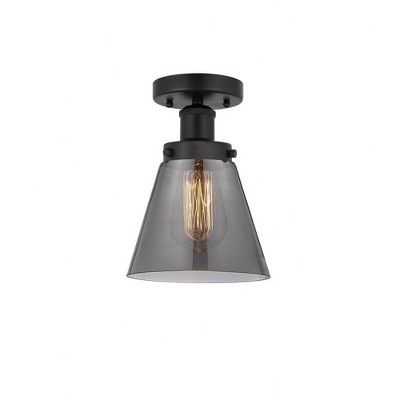 Cone - 1 Light Semi-Flush Mount In Industrial Style-8.25 Inches Tall and 6.5 Inches Wide