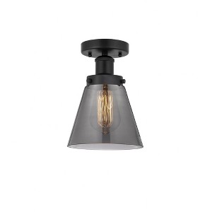 Cone - 1 Light Semi-Flush Mount In Industrial Style-8.25 Inches Tall and 6.5 Inches Wide - 1 of 1