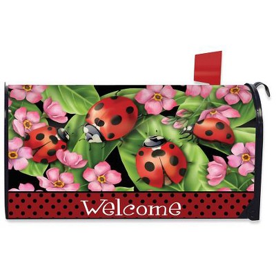 Ladybugs on Leaves Spring Magnetic Mailbox Cover Welcome Briarwood Lane