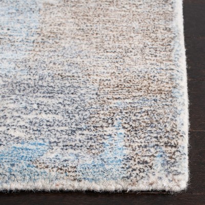 Gray and Blue Hand-Tufted Wool Area Rug