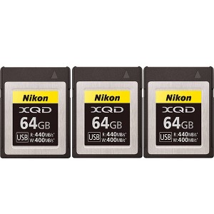 Nikon 64GB XQD 440MB/s High Speed Memory Card - 3 Units - 1 of 1