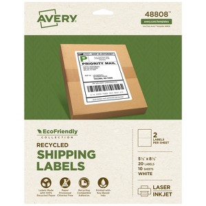 Avery EcoFriendly Shipping Labels, 5.5" x 8.5", 20 Labels (48808) - 1 of 4