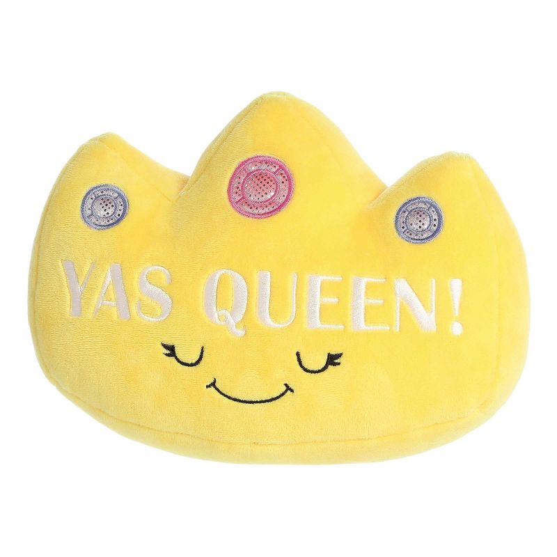 Aurora Small Yas Queen! Crown JUST SAYIN' Witty Stuffed Animal Yellow 7", 5 of 6