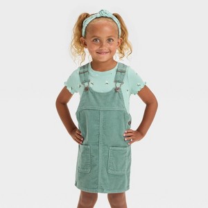 OshKosh B'gosh Toddler Girls' Corduroy Skirtall - Olive Green - 1 of 3