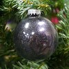 Christmas By Krebs - 67mm / 2.625" Designer Glass Baubles [8 Pieces] - Black Sparkle - 3 of 4