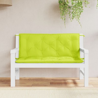 vidaXL Garden Bench Cushions 2 pcs Bright Green 47.2"x19.7"x2.8" Oxford Fabric