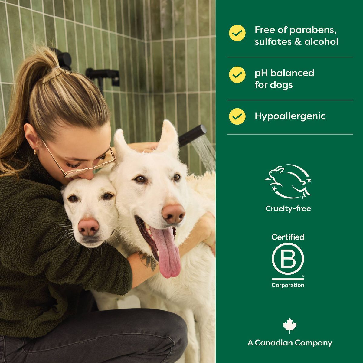 Earth Rated 4-in-1 Deshedding Hypoallergenic Dog Shampoo and Conditioner - White Tea & Basil Scent - 16 fl oz - thumbnail 4