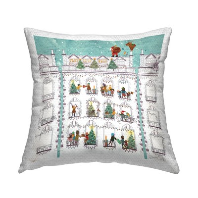 Stupell Industries Rooftop Santa Claus Urban Town
