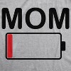 Womens Mom Battery Low Funny Sarcastic Graphic Tired Parenting Mother T shirt - Crazy Dog Women's T Shirt - 2 of 4