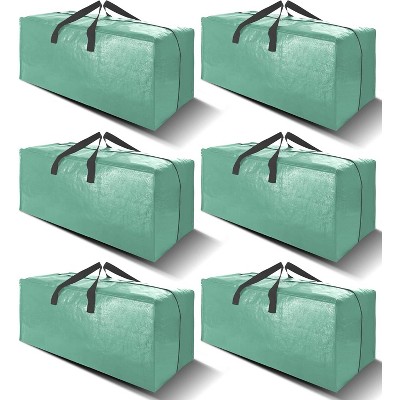 6/12pack Heavy Duty Extra Large Moving Bags W/Backpack Straps - Strong Handles & Zippers