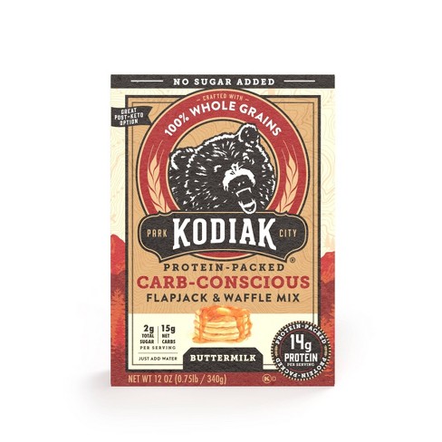 Kodiak Protein Packed Flapjack Waffle Mix Carb Conscious Buttermilk 12oz Target