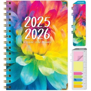 Global Printed Products Hardcover AY 2025-2026 Fashion Planner - 5.5"x8" (Rainbow Petals) - 1 of 4