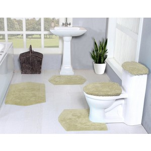 Waterford Collection Cotton Tufted Set of 5 Bath Rug Set - Home Weavers - 1 of 4