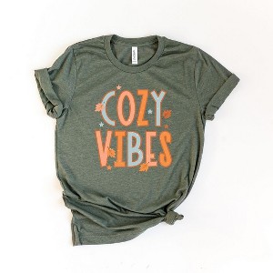 Simply Sage Market Women's Cozy Vibes Distressed Short Sleeve Graphic Tee - 1 of 2