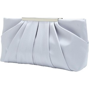 Clutch Evening Bag Elegant Pleated Satin Formal Handbag Simple Classy Purse for Women - 1 of 4