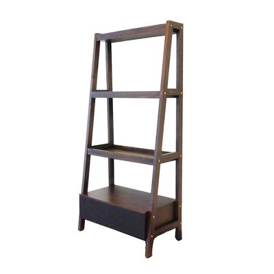 Vynxaria Multi-Functional Ladder Style Utility Storage Shelves, 32" x 17" x 68" Display Unit